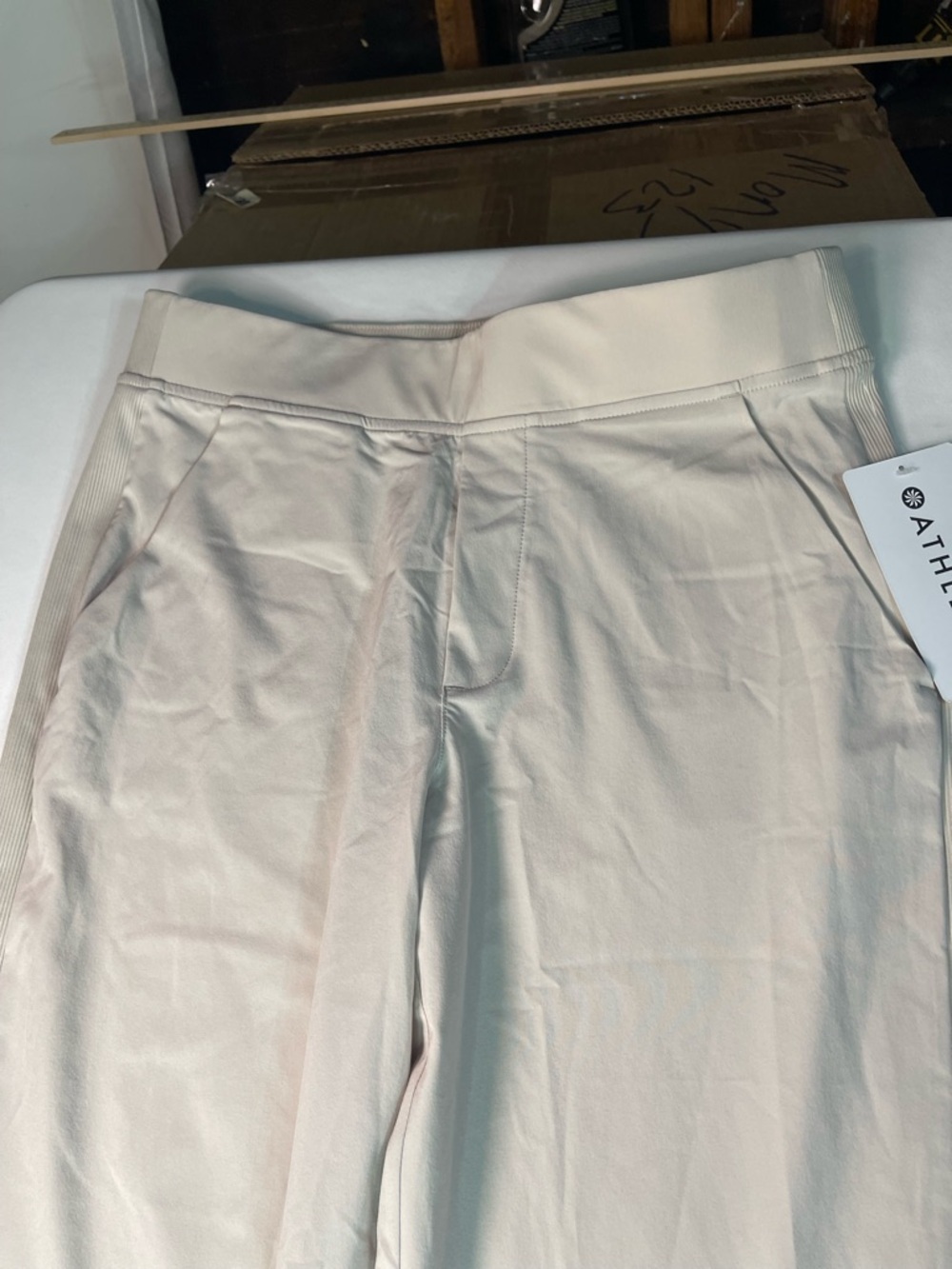 Athleta Women's Cropped Performance Pants in Light Taupe - Picture 6 of 10